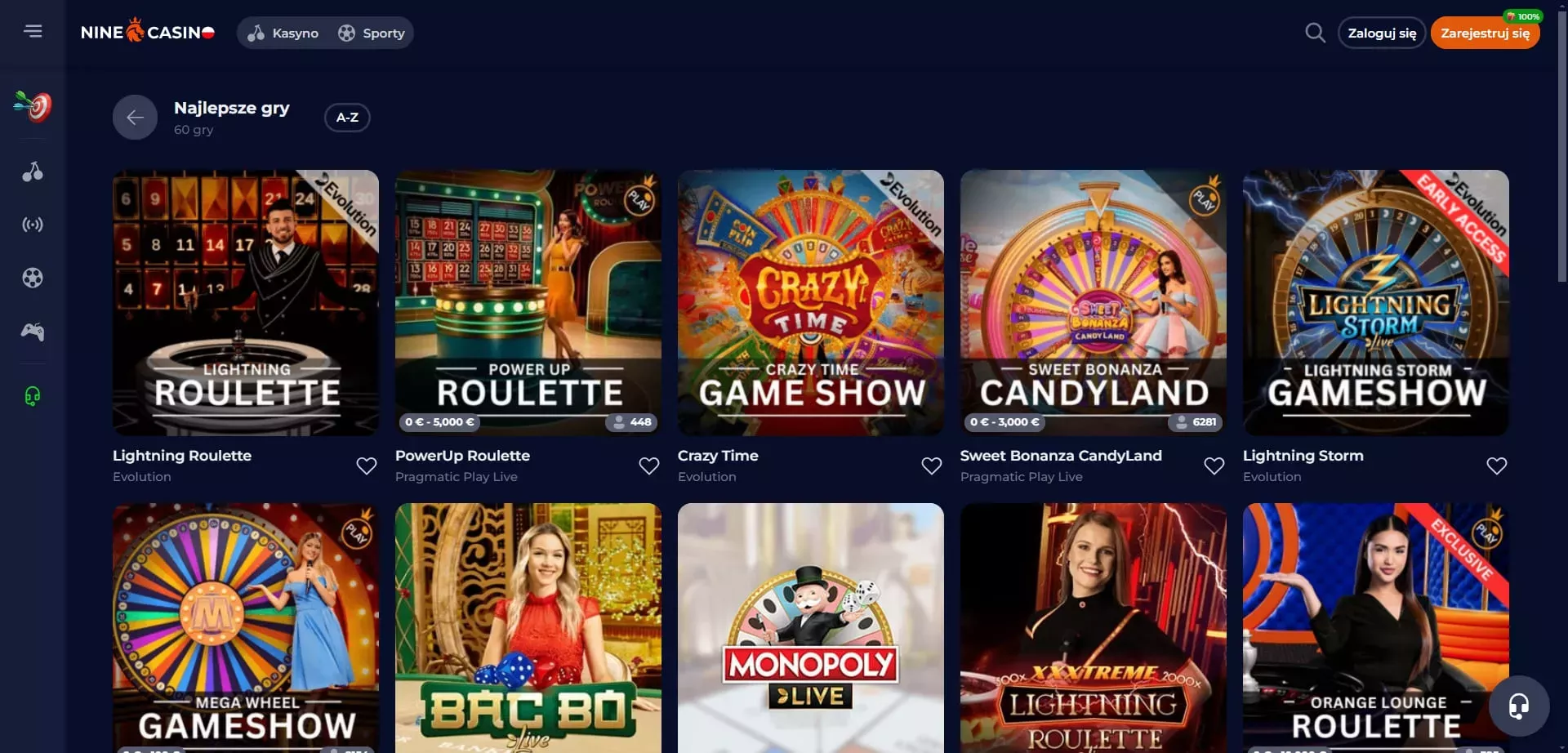 Nine Casino Polska 70