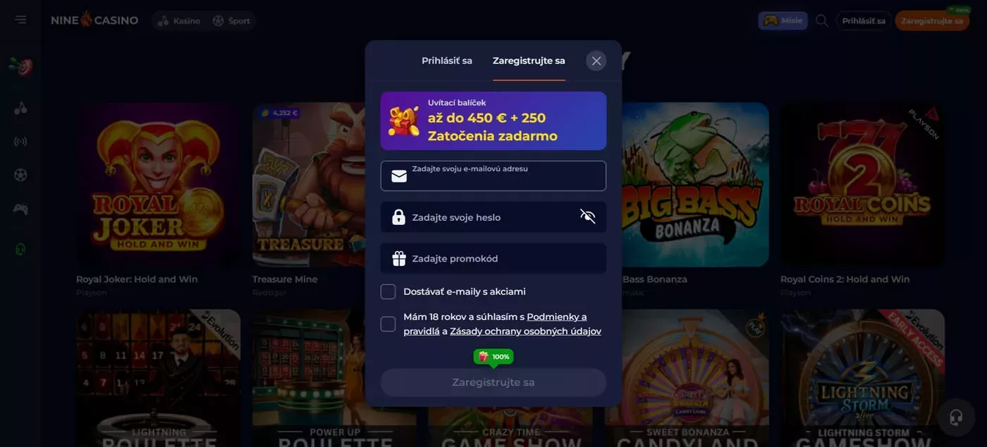 Nine casino bonus χωρίς κατάθεση