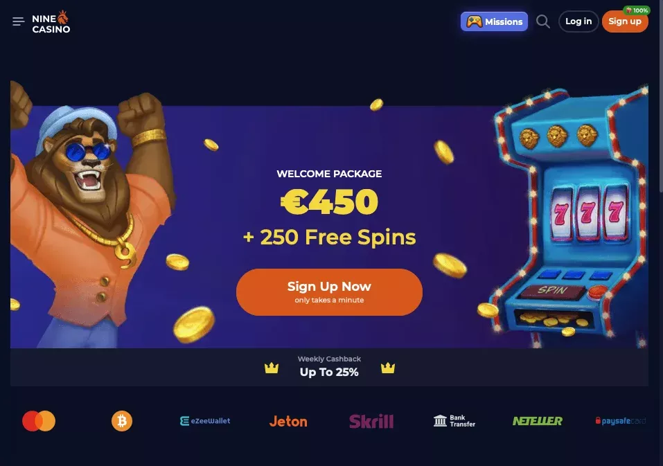 Nine casino bonus bez depozita