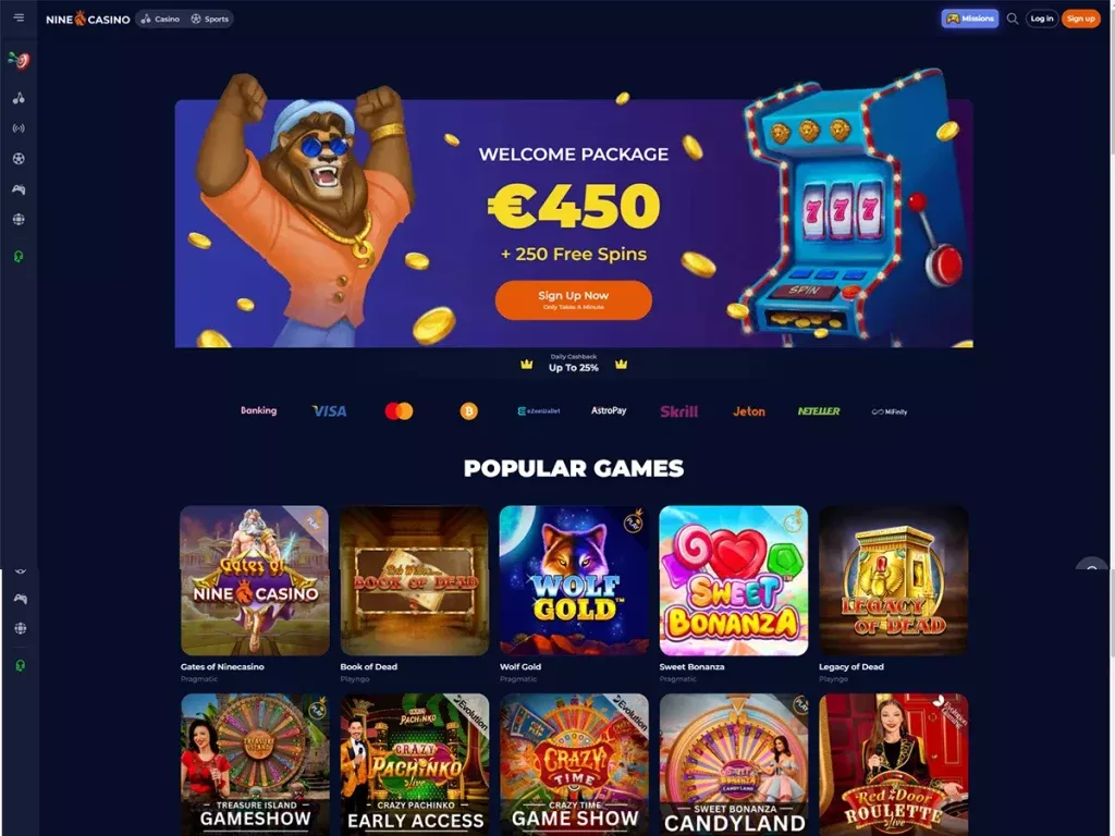 Nine casino бонус без депозит