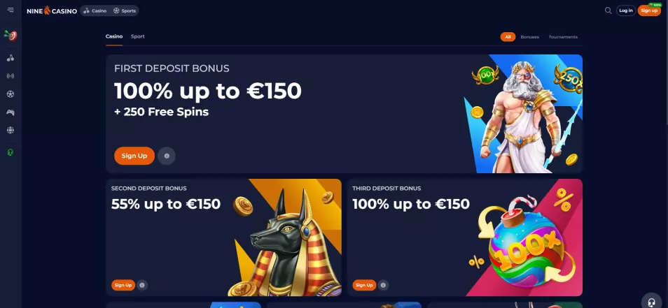 nine casino bonus bez depozita TOC